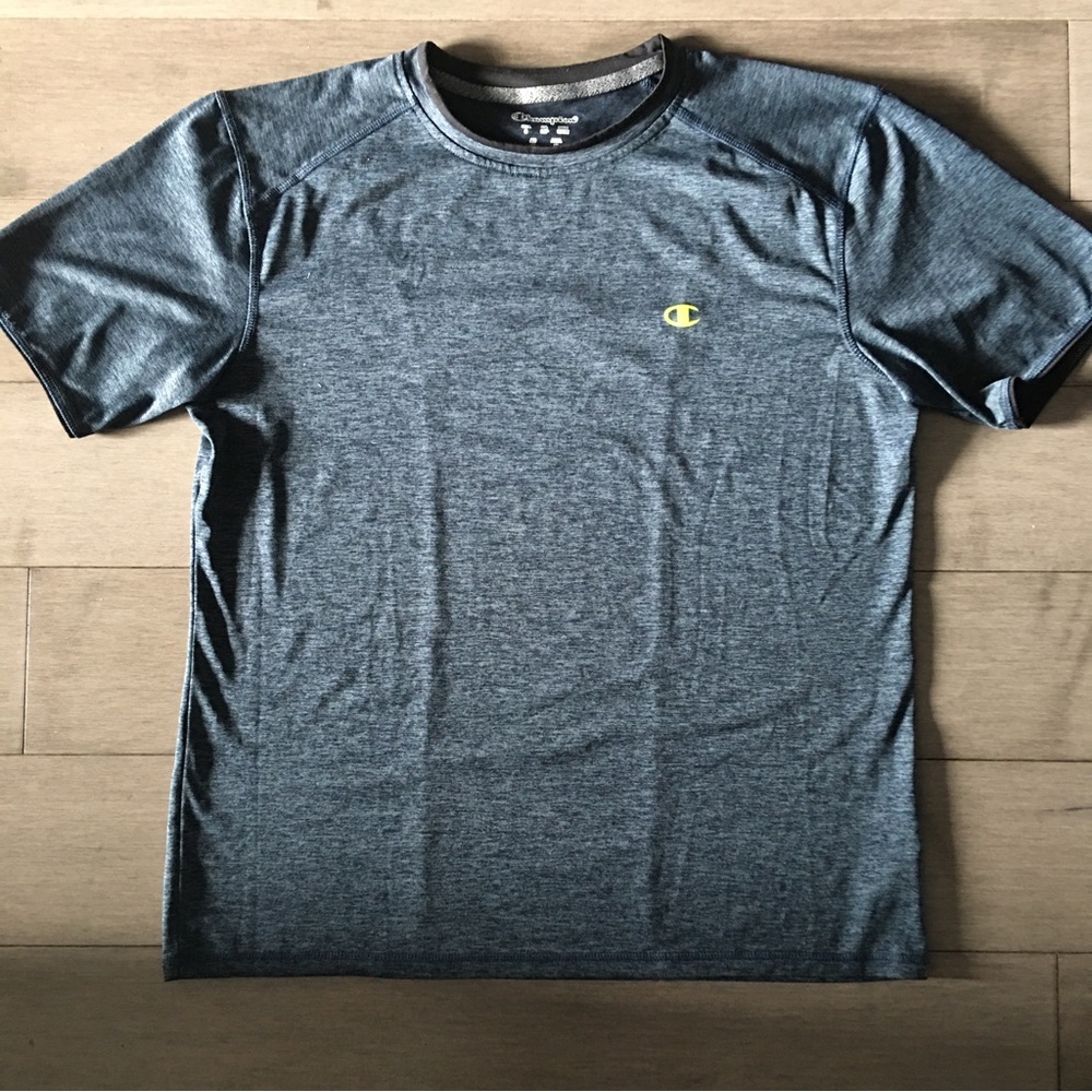 CHAMPION 100 POLYESTER WET/DRY T SHIRT (BLUE MELANGE) size SMALL